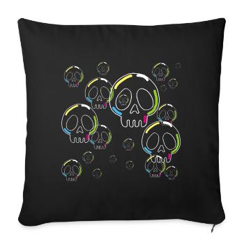 Soap Skulls - Sofa pillowcase 17,3'' x 17,3'' (45 x 45 cm) - black - Front