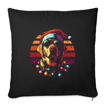 Labrador Weihnachten - Sofakissenbezug 45 x 45 cm - Schwarz - Vorne