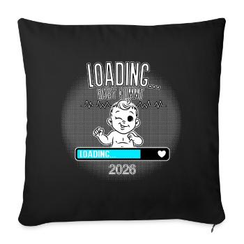 Loading Baby kommt 2026 Schwangerschaft - Sofakissenbezug 45 x 45 cm - Schwarz - Vorne