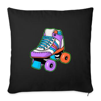 Patineur à roulettes - Housse de coussin décorative 45 x 45 cm - noir - Devant