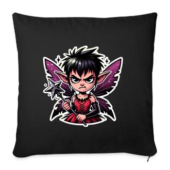 Not Your Fairy Godmother Funny Fairy - Sofa pillowcase 17,3'' x 17,3'' (45 x 45 cm) - black - Front