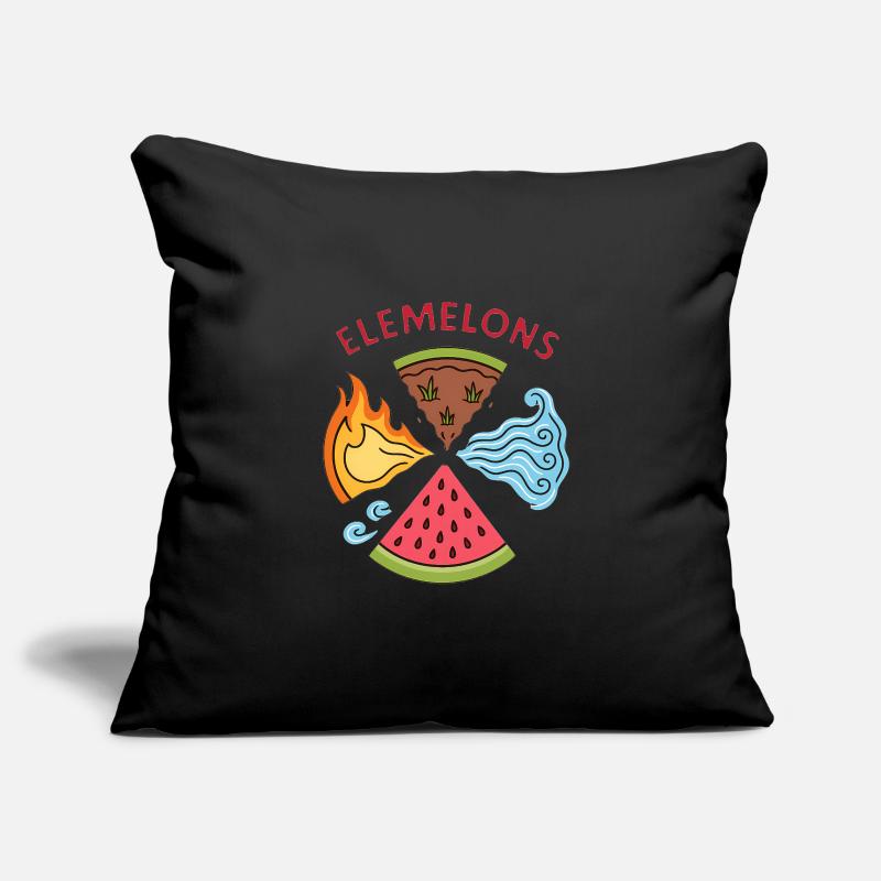 Elemelons Conception élémentaire de pastèque Housse de coussin décorative 45 x 45 cm