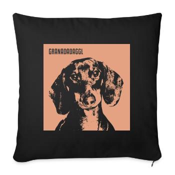 Granadadaggl - Housse de coussin décorative 45 x 45 cm - noir - Devant
