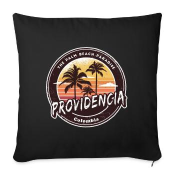 Providencia Palmiers Plage Design - Housse de coussin décorative 45 x 45 cm - noir - Devant
