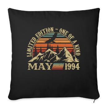 légendes nées en mai 1994 anniversaire mai 1994 - Housse de coussin décorative 45 x 45 cm - noir - Devant