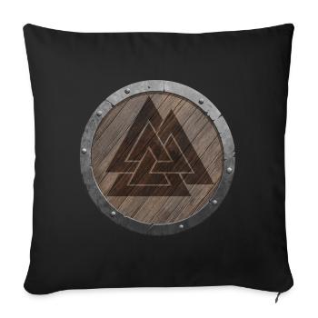 Valknut Viking Symbol - Sofa pillowcase 17,3'' x 17,3'' (45 x 45 cm) - black - Front