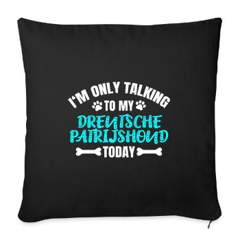 Drentsche Patrijshond Drentse Patrijshond - Housse de coussin décorative 45 x 45 cm - noir - Devant