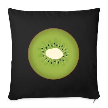 Kiwi-Schnitte - Sofakissenbezug 45 x 45 cm - Schwarz - Vorne