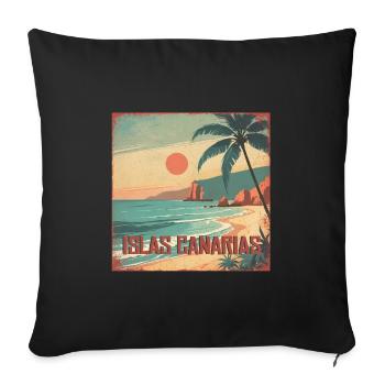 Islas Canarias - Sofa pillowcase 17,3'' x 17,3'' (45 x 45 cm) - black - Front