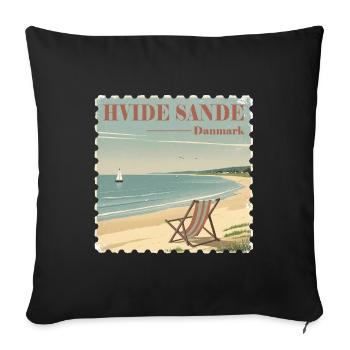 Hvide Sande Dänemark - Sofakissenbezug 45 x 45 cm - Schwarz - Vorne