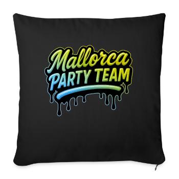 Mallorca Party Team Bunt - Sofa pillowcase 17,3'' x 17,3'' (45 x 45 cm) - black - Front
