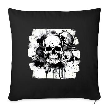 Totenkopf Trash Polka Heavy Metal - Housse de coussin décorative 45 x 45 cm - noir - Devant