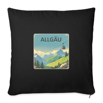 Allgäu Allgäu - Sofakissenbezug 45 x 45 cm - Schwarz - Vorne