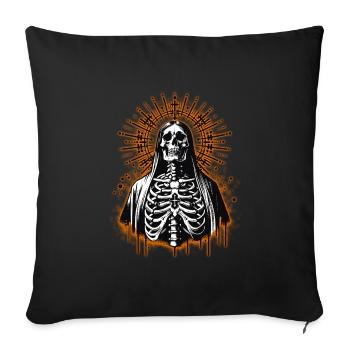 Maria Skull // Totenkopf Heilige // Kirche FS0251 - Sofakissenbezug 45 x 45 cm - Schwarz - Vorne