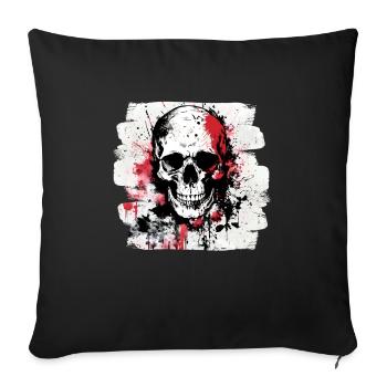 Skull Tattoo Heavy Metal Rocker - Sofa pillowcase 17,3'' x 17,3'' (45 x 45 cm) - black - Front