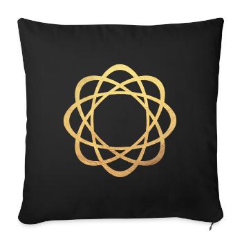 Yoga Luxury Gold Mandala Meditation Concentration - Sofa pillowcase 17,3'' x 17,3'' (45 x 45 cm) - black - Front