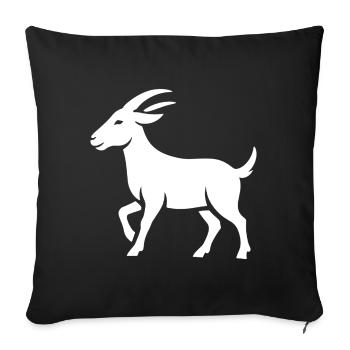 Bouc - Housse de coussin décorative 45 x 45 cm - noir - Devant