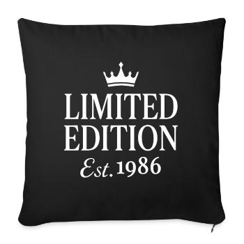 Limited Edition Est 1986 - Sofakissenbezug 45 x 45 cm - Schwarz - Vorne