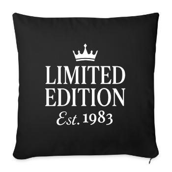 Limited Edition Est 1983 - Sofakissenbezug 45 x 45 cm - Schwarz - Vorne