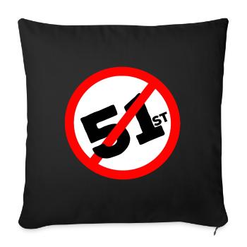 51st State No Way - Sofa pillowcase 17,3'' x 17,3'' (45 x 45 cm) - black - Front