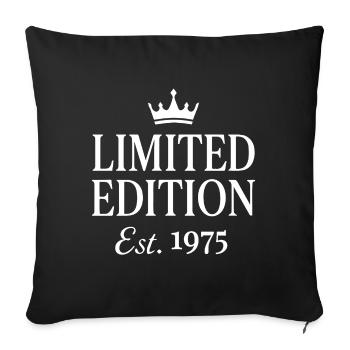 Limited Edition Est. 1975 - Sofa pillowcase 17,3'' x 17,3'' (45 x 45 cm) - black - Front