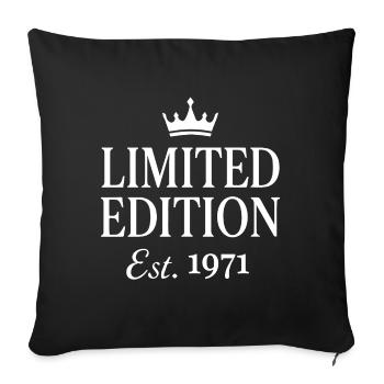 Limited Edition Est 1971 - Sofakissenbezug 45 x 45 cm - Schwarz - Vorne