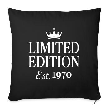 Limited Edition Est 1970 - Sofakissenbezug 45 x 45 cm - Schwarz - Vorne
