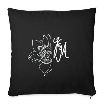 Lotus Yoga - Sofa pillowcase 17,3'' x 17,3'' (45 x 45 cm) - black - Front