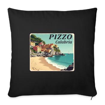Pizzo Calabria - Housse de coussin décorative 45 x 45 cm - noir - Devant