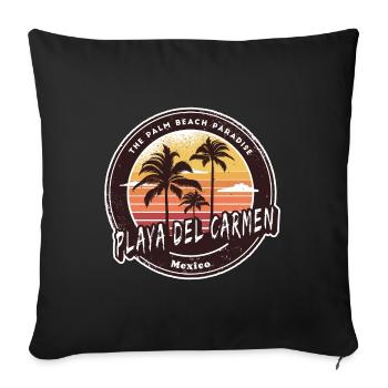 Playa del Carmen Mexico Sunset Design - Sofa pillowcase 17,3'' x 17,3'' (45 x 45 cm) - black - Front