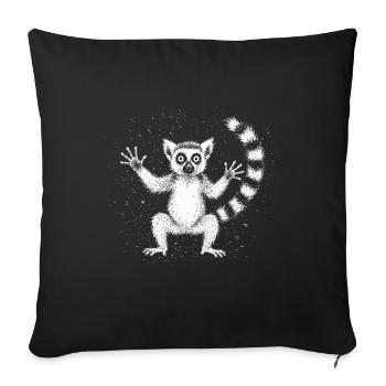 Lemur - Sofakissenbezug 45 x 45 cm - Schwarz - Vorne