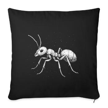 Fourmi - Housse de coussin décorative 45 x 45 cm - noir - Devant