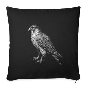 A Falcon - Sofa pillowcase 17,3'' x 17,3'' (45 x 45 cm) - black - Front