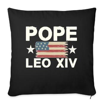 Pope - Sofa pillowcase 17,3'' x 17,3'' (45 x 45 cm) - black - Front