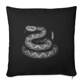 Snake - Sofa pillowcase 17,3'' x 17,3'' (45 x 45 cm) - black - Front