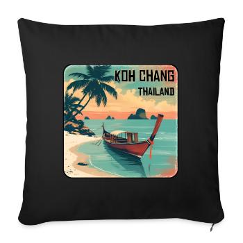 Koh Chang - Sofa pillowcase 17,3'' x 17,3'' (45 x 45 cm) - black - Front