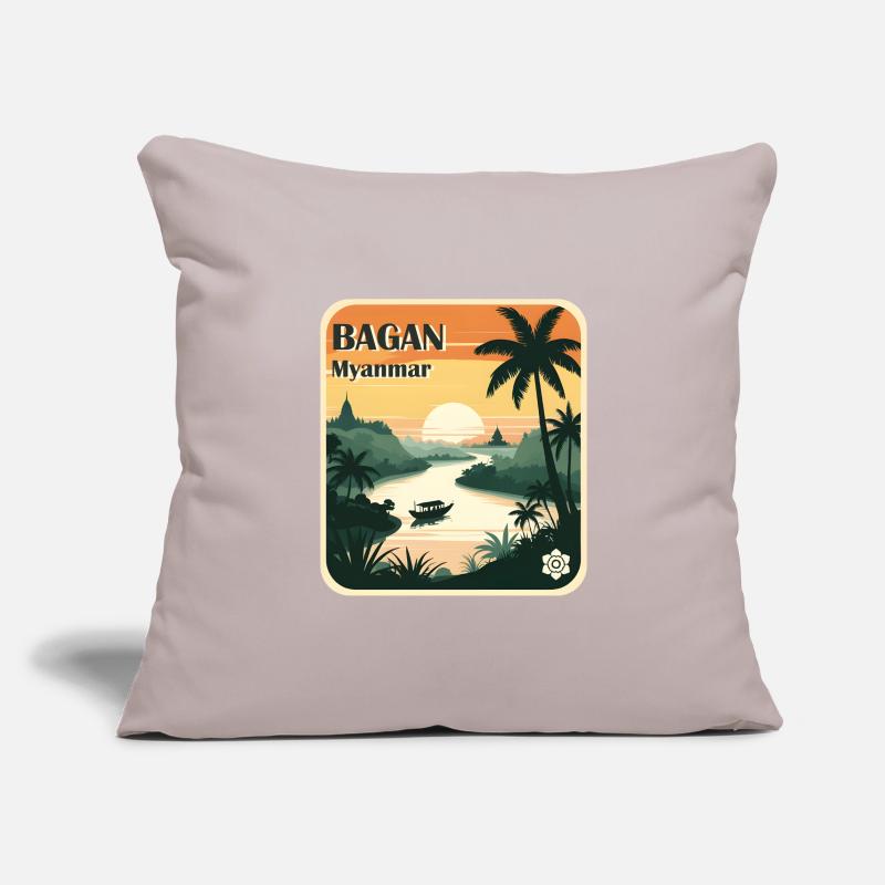 Bagan Myanmar Sofakissenbezug 45 x 45 cm