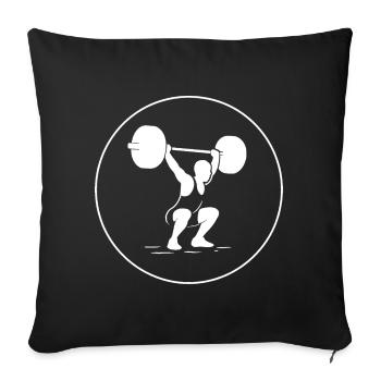 Strong, clean, to the point, weightlifters - Sofa pillowcase 17,3'' x 17,3'' (45 x 45 cm) - black - Front