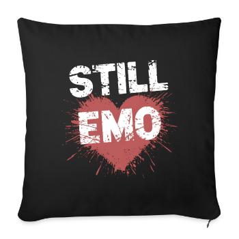 Toujours Emo ! Emo Goth Alternative - Housse de coussin décorative 45 x 45 cm - noir - Devant