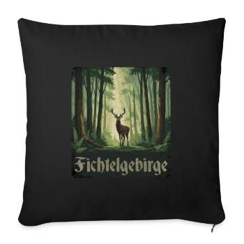 Montagnes Fichtel - Housse de coussin décorative 45 x 45 cm - noir - Devant