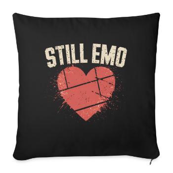 Toujours Emo ! Emo Goth Alternative - Housse de coussin décorative 45 x 45 cm - noir - Devant