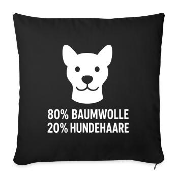 Fellnasen-Fashion - Sofakissenbezug 45 x 45 cm - Schwarz - Vorne