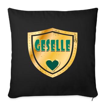 BERUFE IM HANDWERK - ABSCHLUSS GESELLE - Sofakissenbezug 45 x 45 cm - Schwarz - Vorne