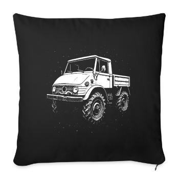 Puissance avec un statut culte - Housse de coussin décorative 45 x 45 cm - noir - Devant
