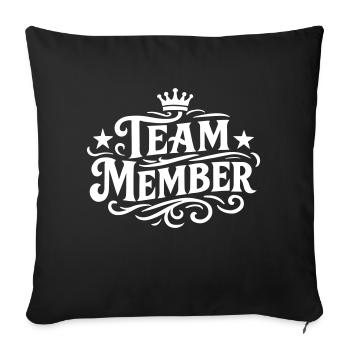 Membre de l’équipe Krone - Housse de coussin décorative 45 x 45 cm - noir - Devant