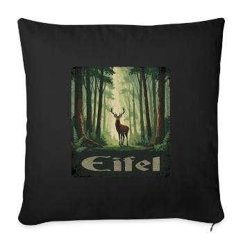 Eifel au cerf - Housse de coussin décorative 45 x 45 cm - noir - Devant