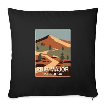 Puig Major - Sofa pillowcase 17,3'' x 17,3'' (45 x 45 cm) - black - Front