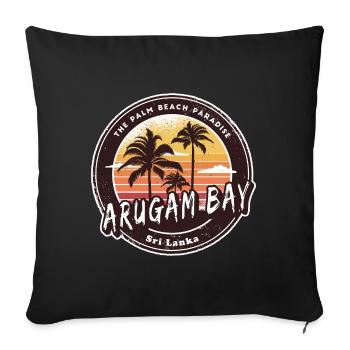 Arugam Bay Sri Lanka Strand Design - Sofakissenbezug 45 x 45 cm - Schwarz - Vorne