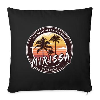 Mirissa Beach Sri Lanka Palmiers Design - Housse de coussin décorative 45 x 45 cm - noir - Devant