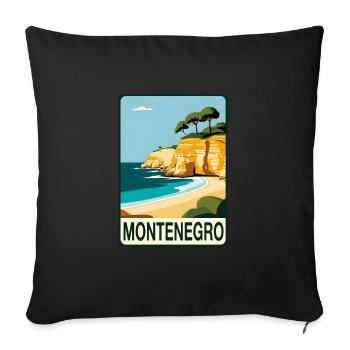Montenegro - Sofa pillowcase 17,3'' x 17,3'' (45 x 45 cm) - black - Front